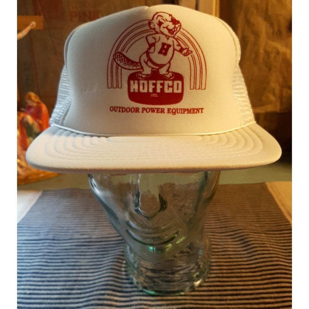 NOS Vintage Hoffco Inc. Outdoor Power Equipment SnapBack Canvas Trucker Hat Cap